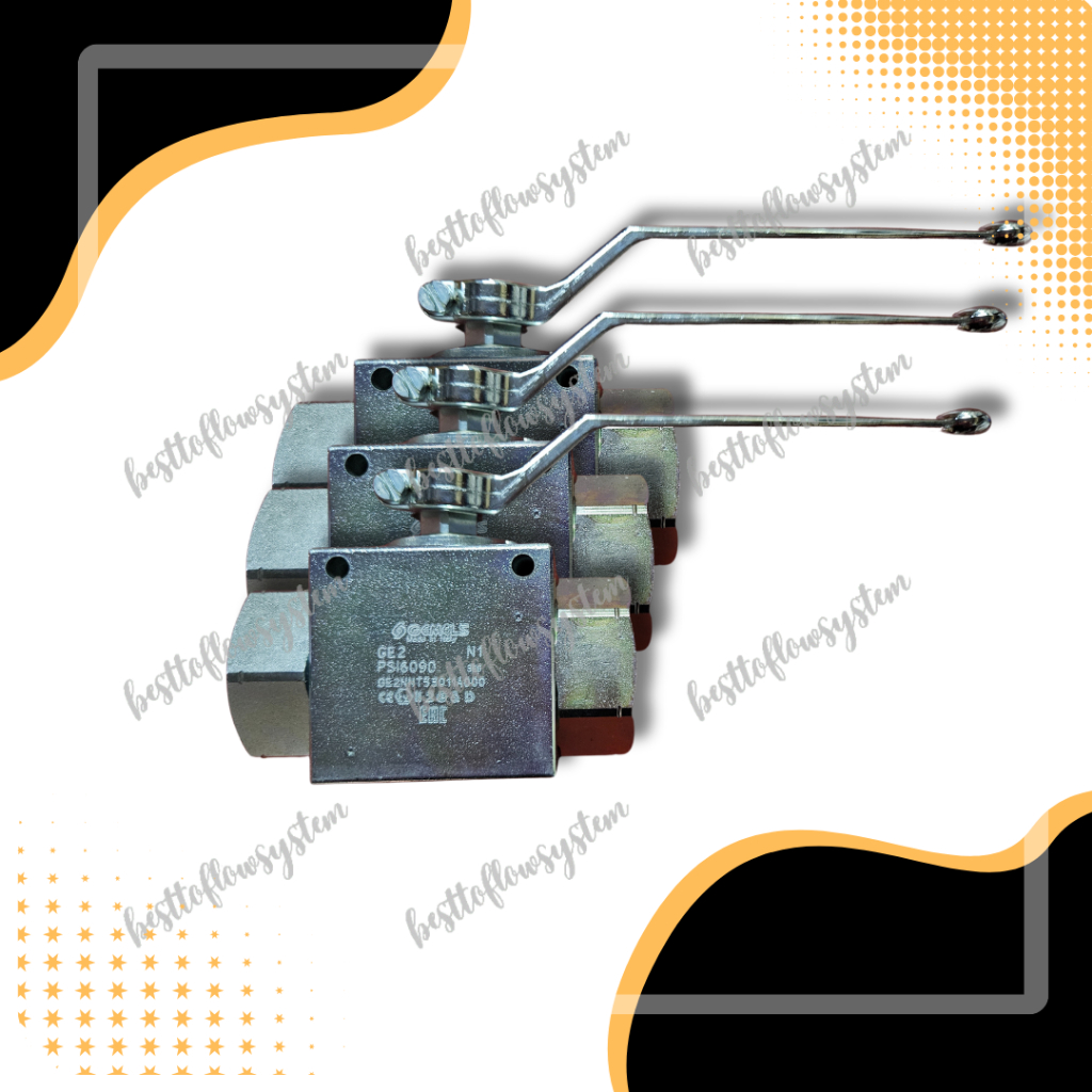 Jual GEMELS hydraulic ball valve 2 way GE2 N1" NPT stop kran hidrolik
