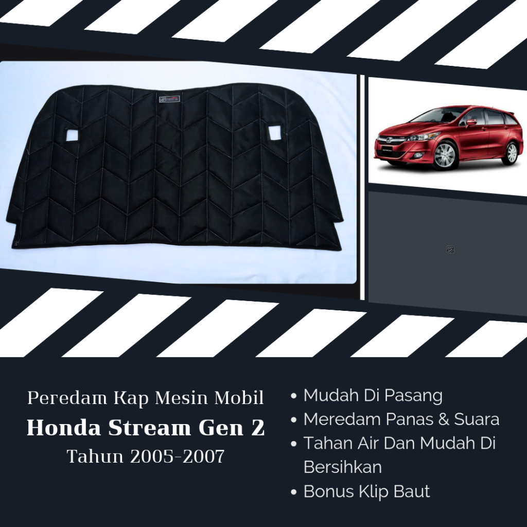 Jual Peredam Kap Mesin Mobil Honda Stream Gen 2 Tahun 2005-2007 ...