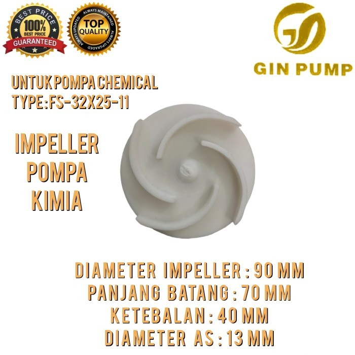 Jual IMPELLER POMPA KIMIA GIN FS-32 x 25 - 11 90 MM IMPELLER POMPA ...