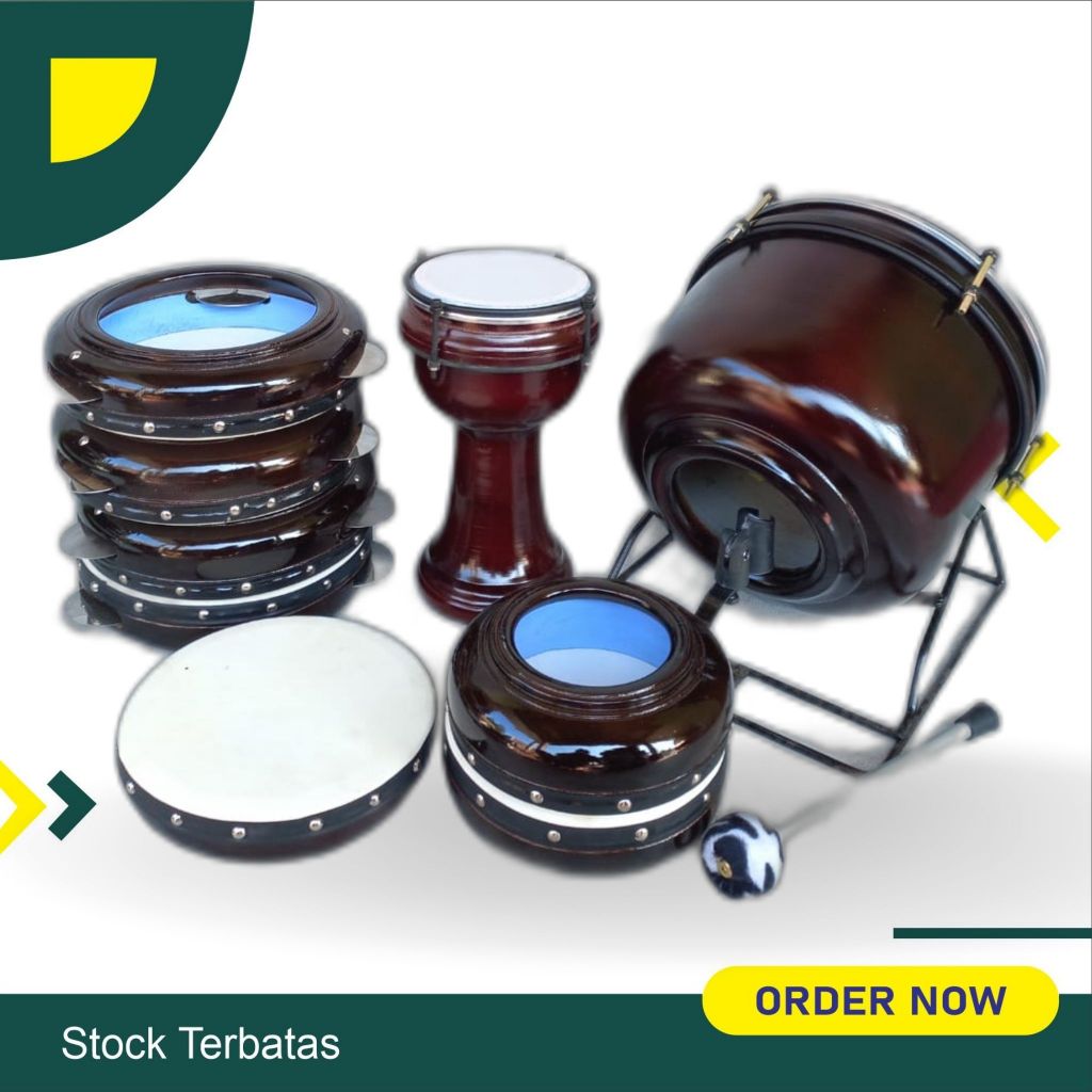 Jual Hadroh 1 Set Mini Untuk Anak TK Habib Syeh Alat Rebana Anak Murah