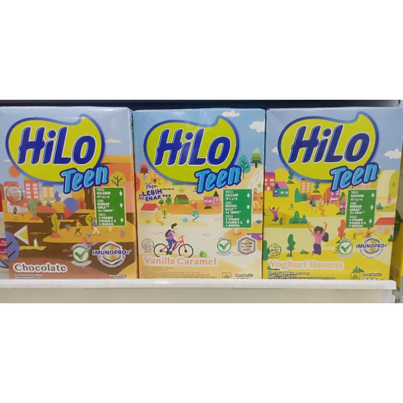 Jual Hilo Teen 250gr rasa chocolate,vanilla caramel,youghurt banana ...