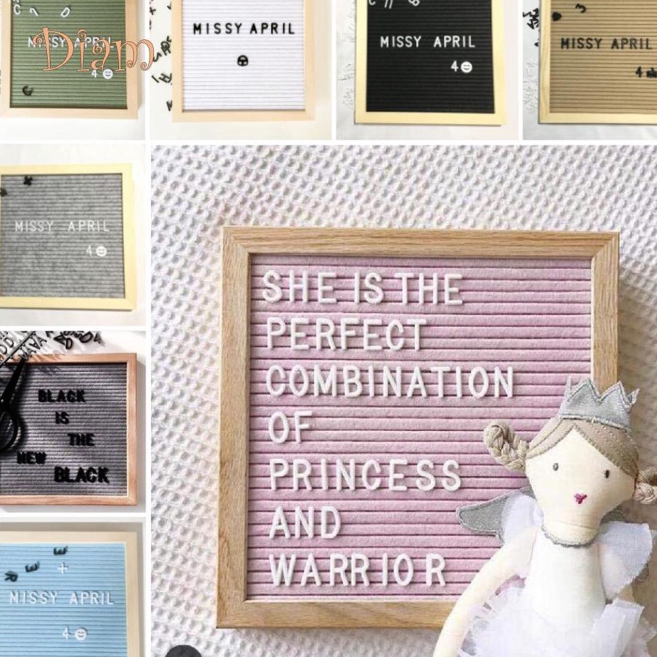 Jual Papan Nama Bayi New Born Felt Letter Board Set Papan Huruf Letter