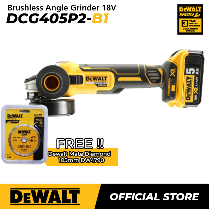 Jual Dewalt Brushless Angle Grinder Gerinda Tangan 18/20V 125mm