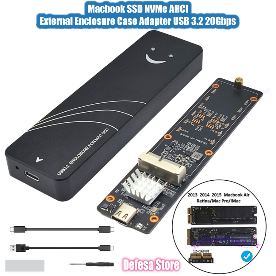 Jual Macbook SSD NVMe AHCI External Enclosure Case Adapter USB 3.2 ...
