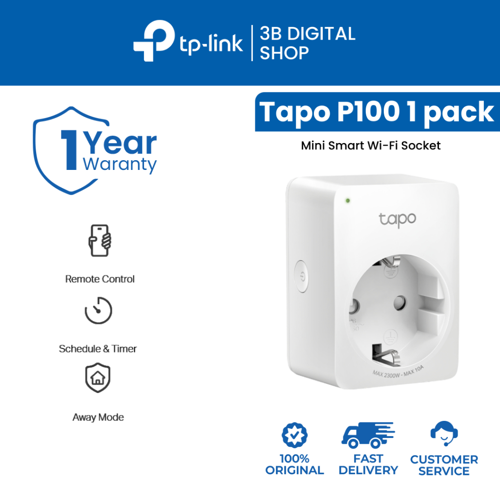 Jual Tp-link Tapo P100 Mini Smart Wi-Fi Socket Smart PLUG Wireless ...