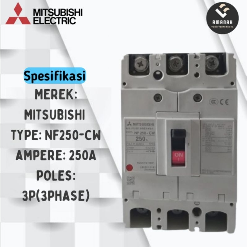 Jual No Fuse Breaker Nfb Mccb P Mitsubishi Nf Cw A Shopee