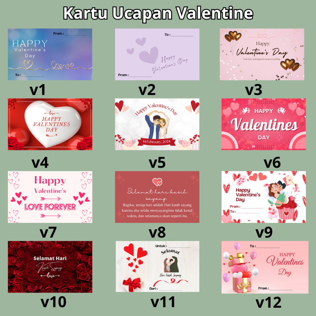 Jual KARTU UCAPAN HARI VALENTINE/HARI KASIH SAYANG | Shopee Indonesia