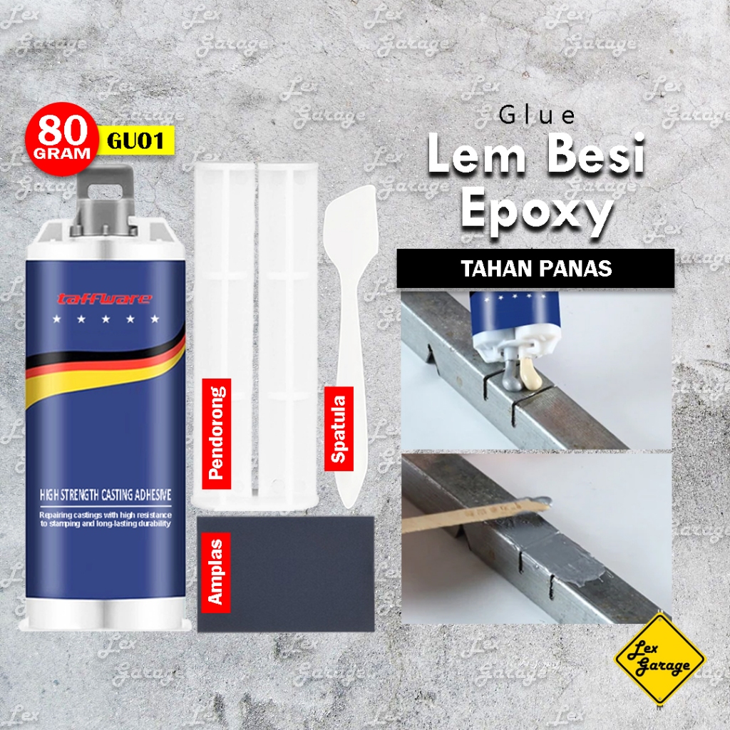 Jual Lem Besi AB Epoxy Super Kuat Tahan Panas Anti Bocor Setara Dextone ...
