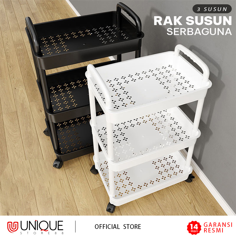 Jual Rak Susun Serbaguna Rak Troli Susun Rak Dapur Keranjang Jaring Tempat Penyimpanan