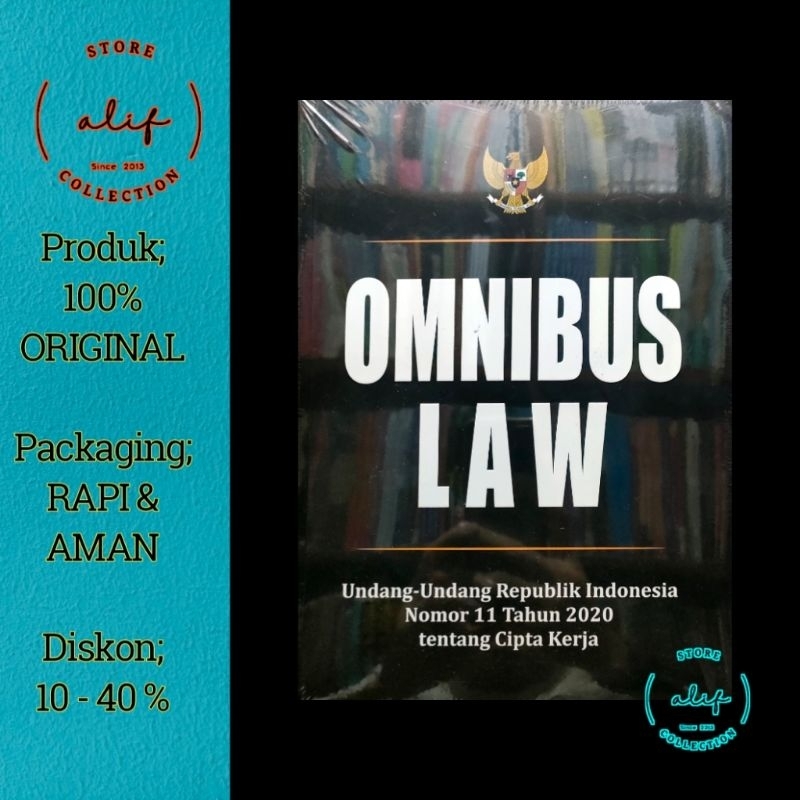 Jual OMNIBUS LAW Undang-Undang Republik Indonesia Nomor 11 Tahun 2020 ...