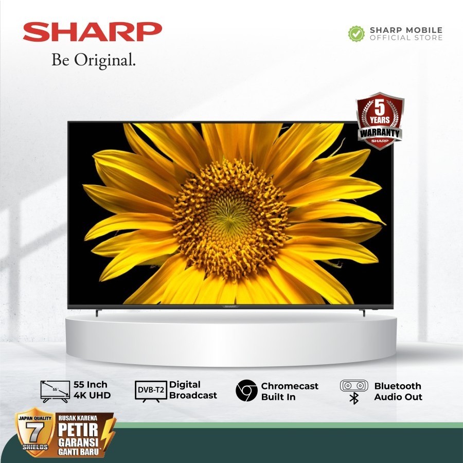 Jual SMART UHD TV SHARP 55 inch 4K UHD HDR 4TC55EJ2X 4TC 55EJ2X 55EJ2 Shopee Indonesia