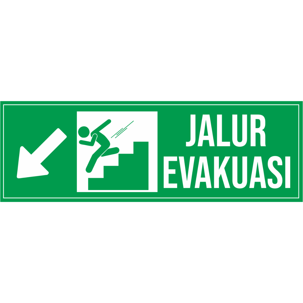 Jual STIKER JALUR EVAKUASI | STIKER ARAH JALUR EVAKUASI | Shopee Indonesia