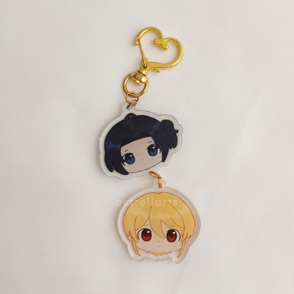 Jual Fanmerch Moriarty the Patriot Yuumori linked keychain sherliam ...