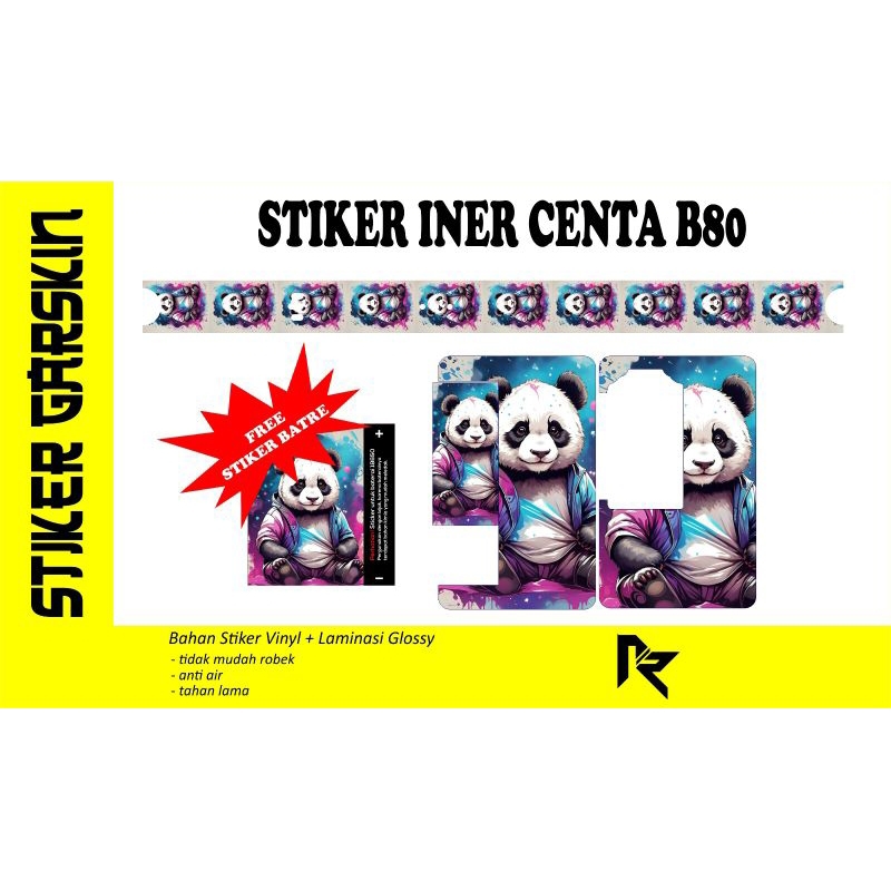 Jual stiker centa b80 + body free stiker batre edisi panda | Shopee ...