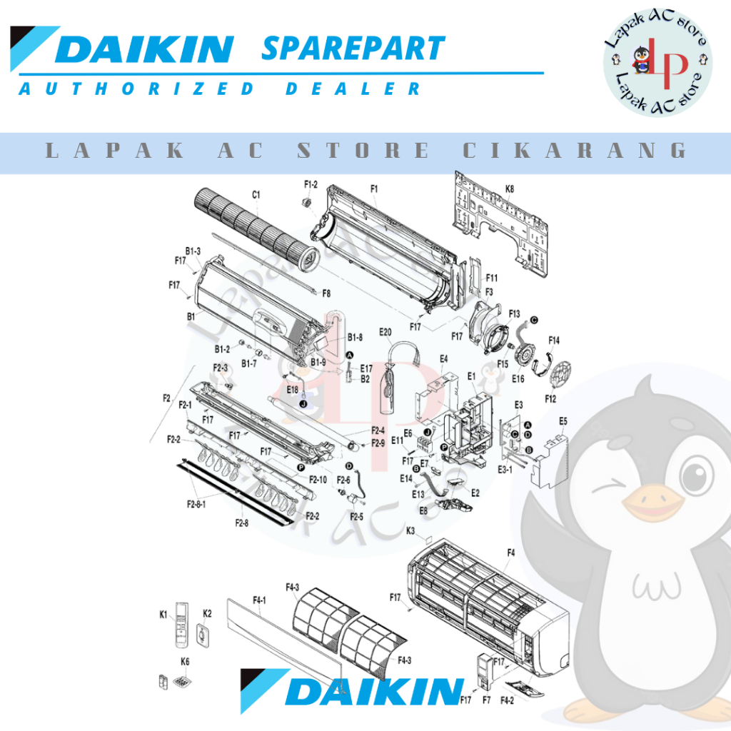 Jual Modul Indoor / Pcb Indoor AC DAIKIN Thailand 1PK FTC25NV14 ...