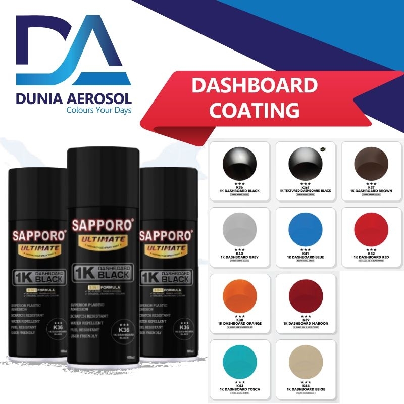 Jual Sapporo Ultimate Warna Dashboard Coating Cat Semprot / Pilox ...