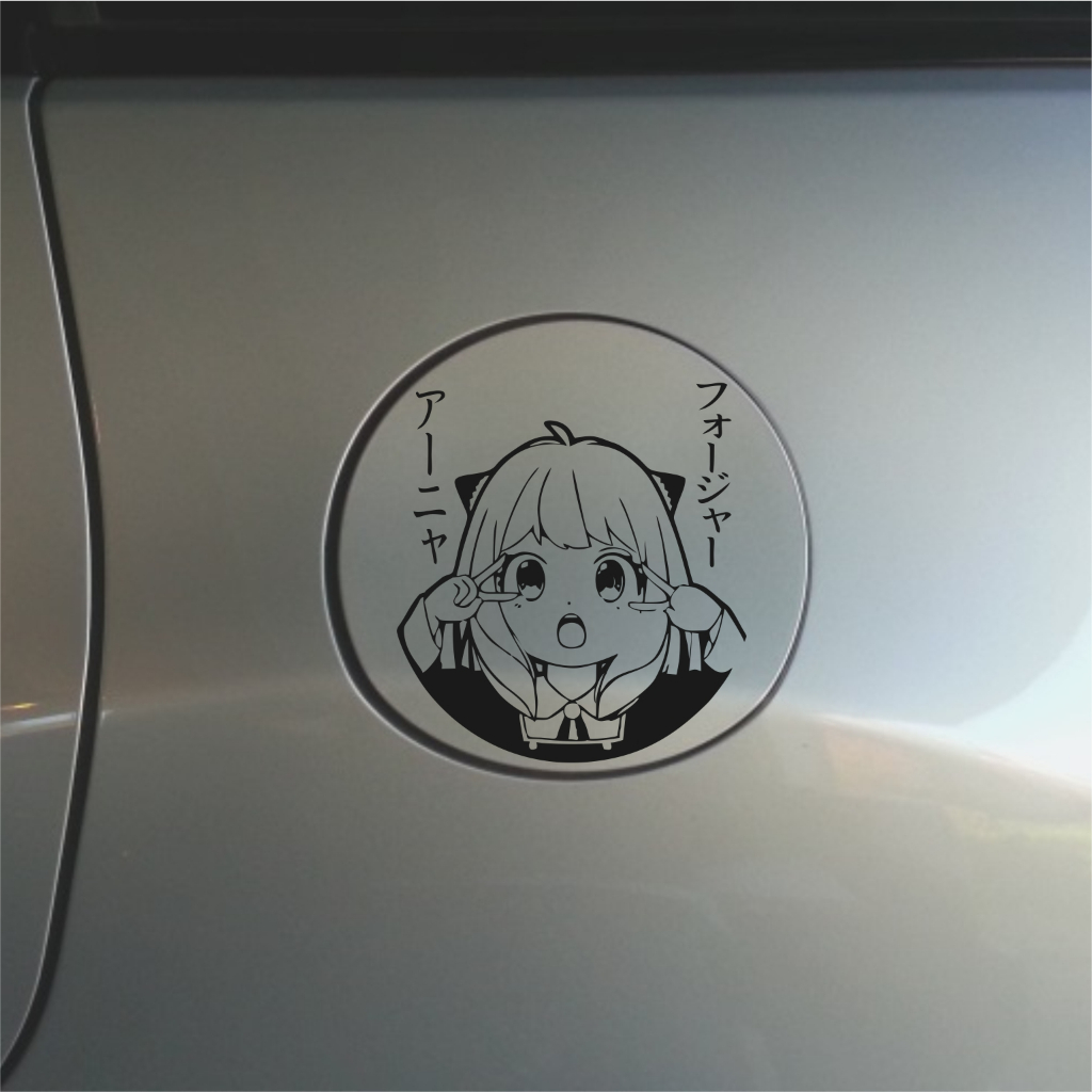 Jual sticker mobil cutting sticker anime anya foger tutup tangki mobil ...