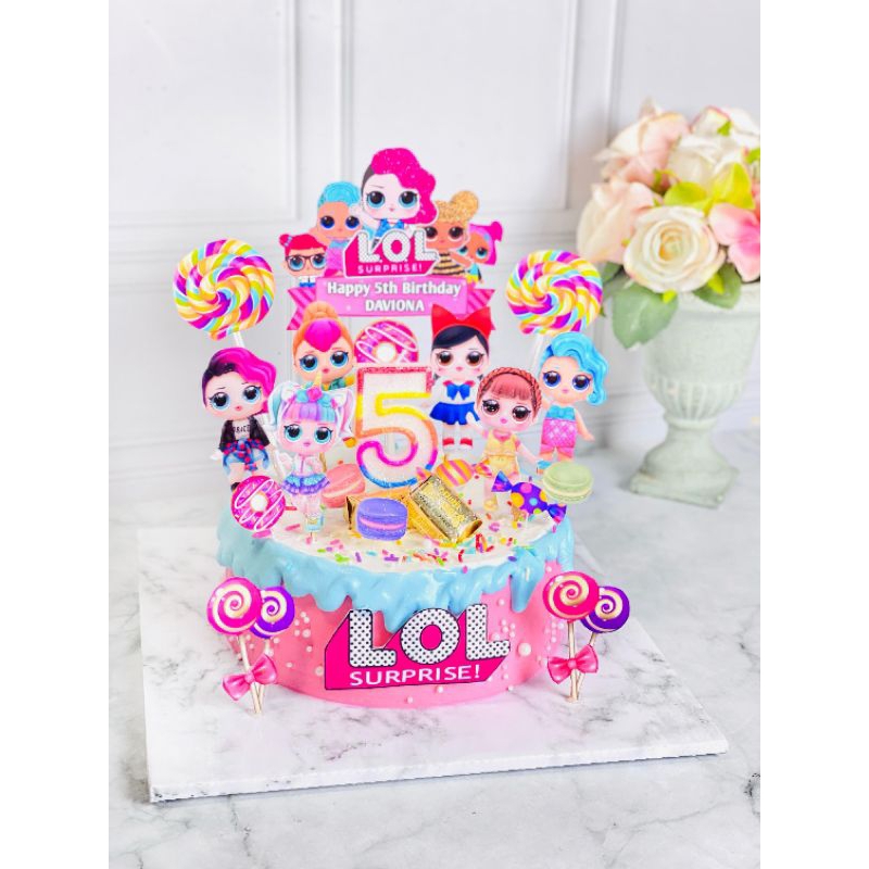 Jual kue ulang tahun anak birthday lol surprise cake | Shopee Indonesia