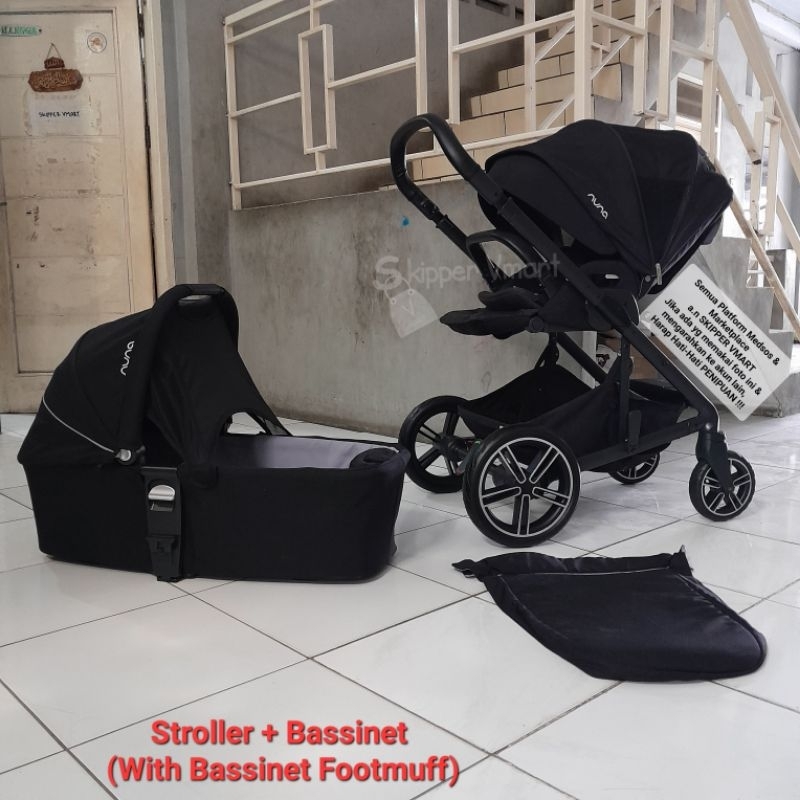 Jual Stroller Stroler NUNA MIXX 2 CAVIAR + BASSINET CARRYCOT Preloved