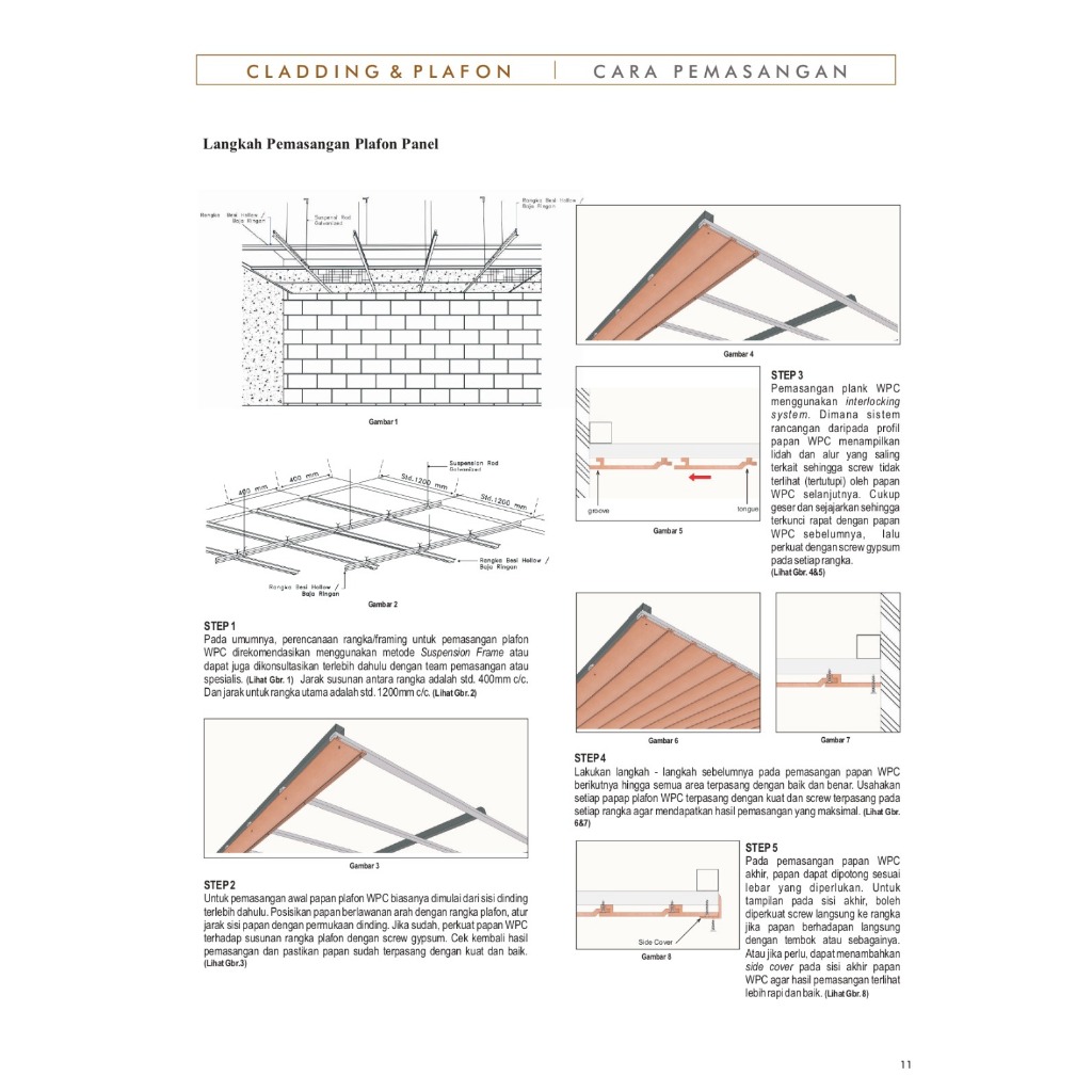 Jual WPC Cladding - Dinding Indoor/Outdoor Panjang 2,9m | Shopee Indonesia