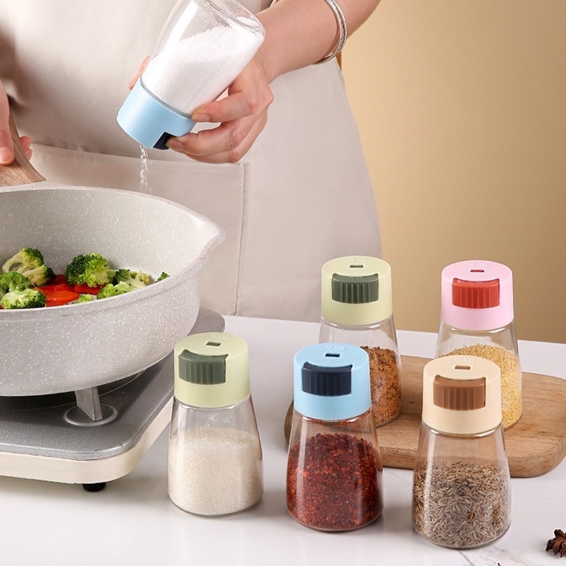 Jual Dispenser Botol bumbu Dapur otomatis 100ML / Tempat Botol Garam ...