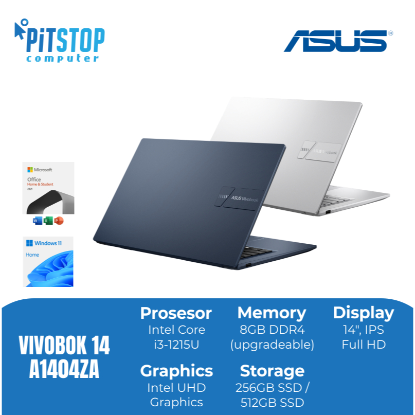 Jual Asus VivoBook 14 A1404ZA-IPS351 (Core i3-1215U, 8GB, 512GB) Quiet