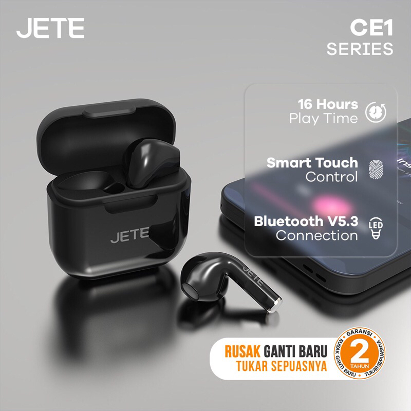 Earphone TWS - Headset Bluetooth - Earbuds JETE CE1 Bluetooth V5.3