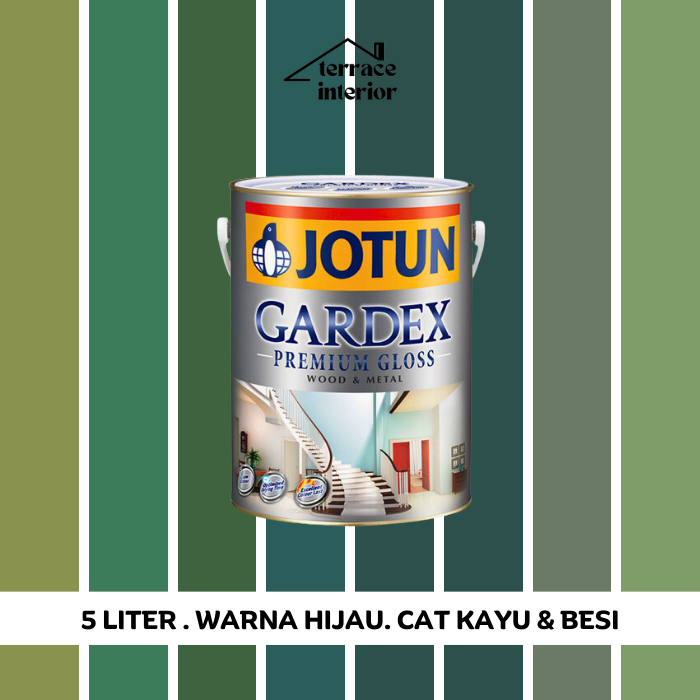 Jual Cat Kayu Besi Gardex Warna Hijau Premium Gloss Jotun L