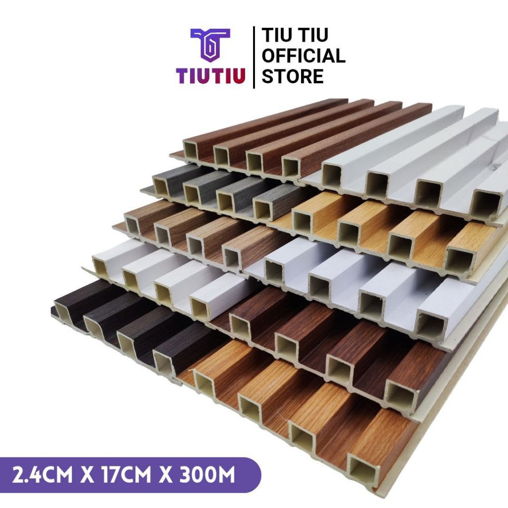Jual WPC Wallpanel 3 meter 300cm x 16cm x 2.4cm | pvc Wall panel Wood ...