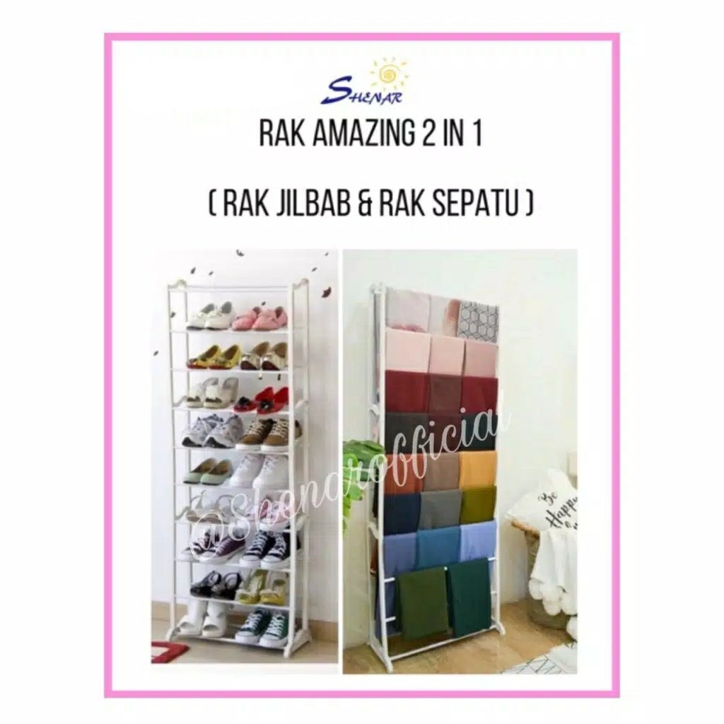 Jual Shenar Rak Amazing Bisa Untuk Rak Jilbab Rak Sepatu Rak