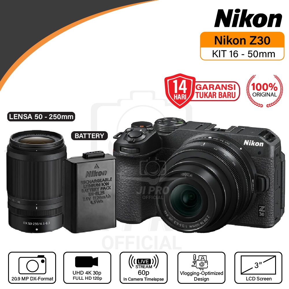 Jual Nikon Z30 kit 16-50mm+50-250mm/Nikon Z 30 16-50mm & 50-250mm ...