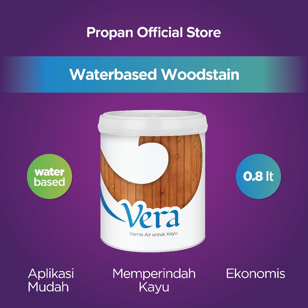 Jual Propan Vera Waterbased Wood Stain Cat Kayu Plitur Kayu Ekonomis L Shopee Indonesia