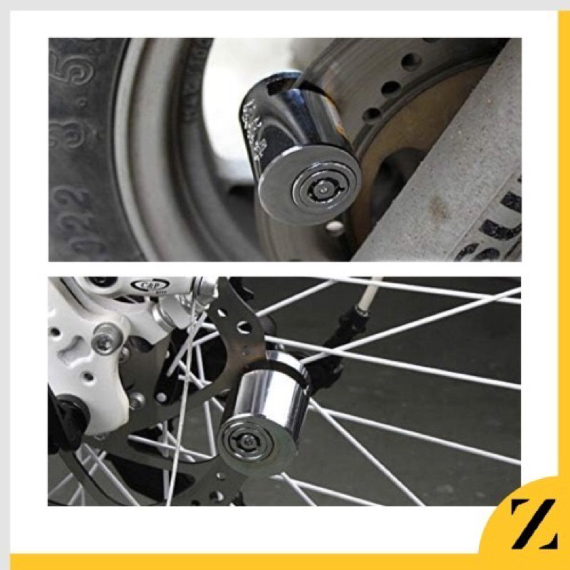 Jual gembok cakram bulat baja anti maling motor kuat lock piringn roda ...