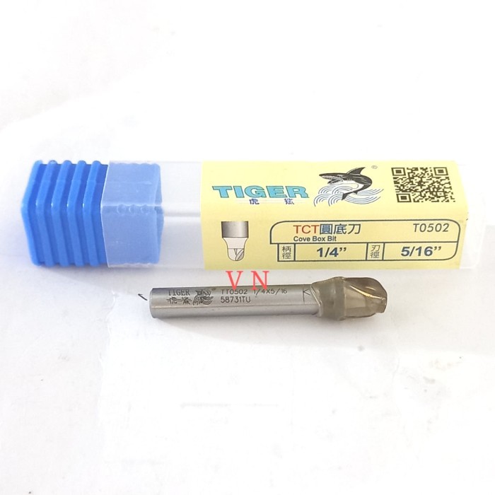 Jual Mata Profil/Router TCT 8 mm 1/4 X 5/16 Round Nose/Core Box Bits ...