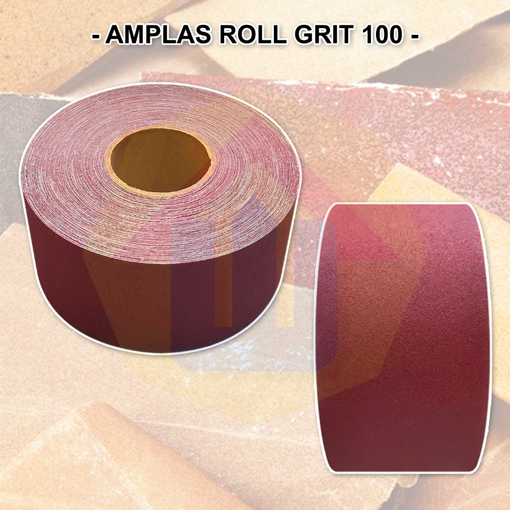 Jual AMPLAS ROLL GRIT 100 - AMPLAS ROLL 50 METER | Shopee Indonesia