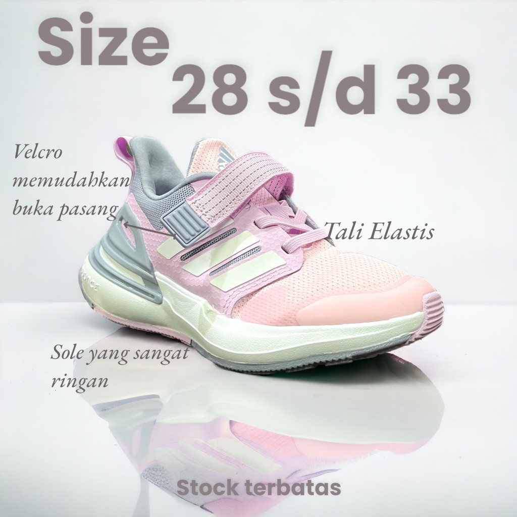 Jual [ORIGINAL] ADIDAS Rapidasport Bounce Pink Strap - Sepatu Anak ...