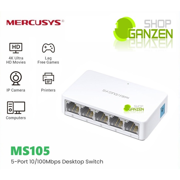 Jual Mercusys MS105 5-Port 10/100Mbps Desktop Ethernet Switch Hub ...