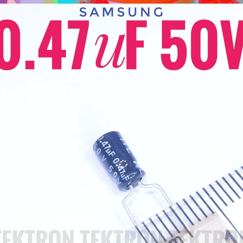 5 Condensatori A Film Panasonic 0.47uF 50V 474 &plusmn;5% ECQV1H474JL3 - OEM Radiali