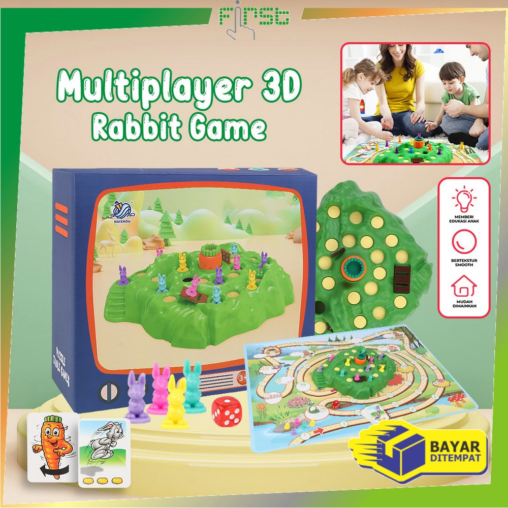 Jual FH-M346 Mainan Edukasi Board Game Kelinci Hop Anak Rabbit Trap ...