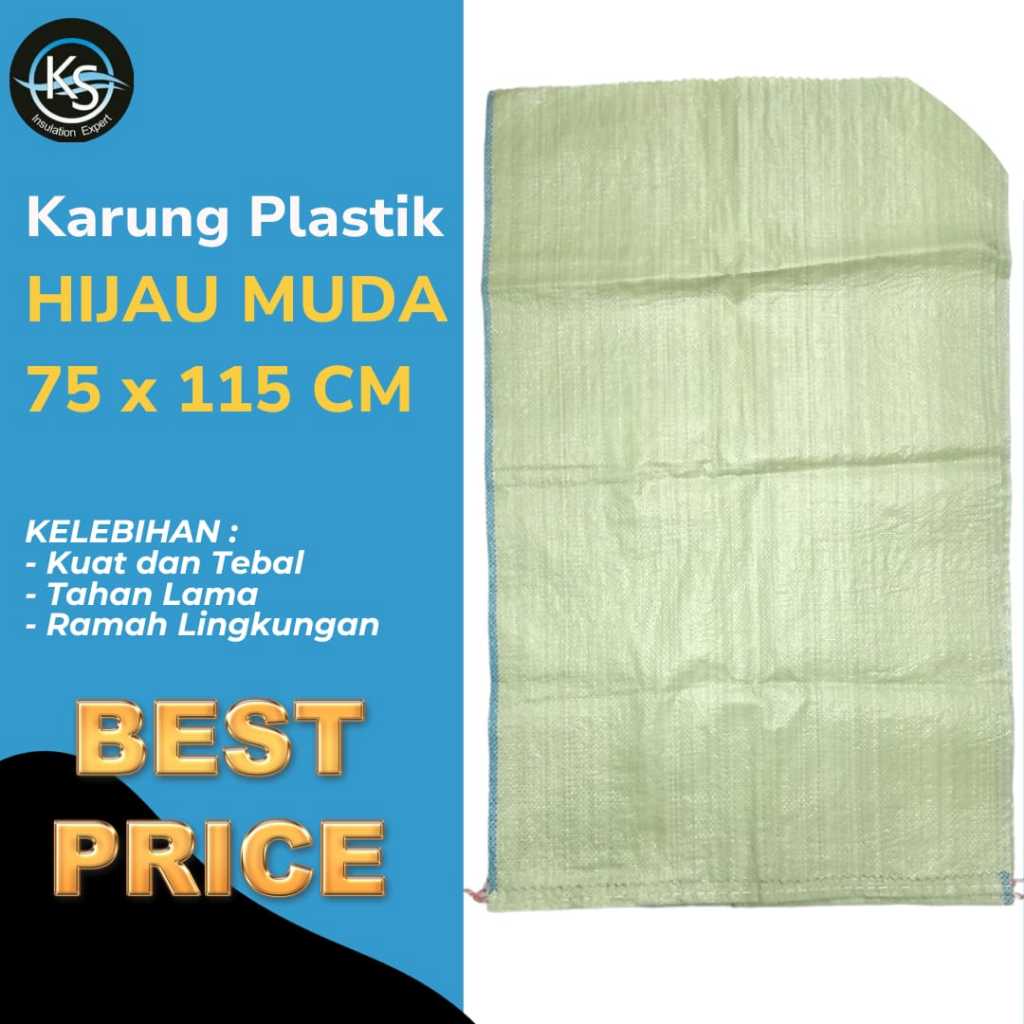 Jual KARUNG HIJAU ORIGINAL 100%/ KARUNG JUMBO UKURAN 75 X 115 CM ...