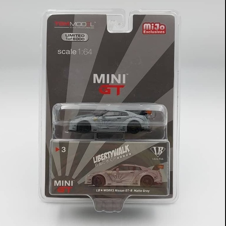 Jual MINI GT 3 LB Works LBWK Nissan GT-R Matte Grey Mijo Exclusives ...