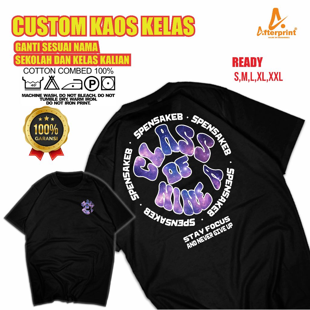 Jual KAOS KELAS, BAJUKELAS KEREN, BAJU KELAS AESTHETIC, SABLON BAJU
