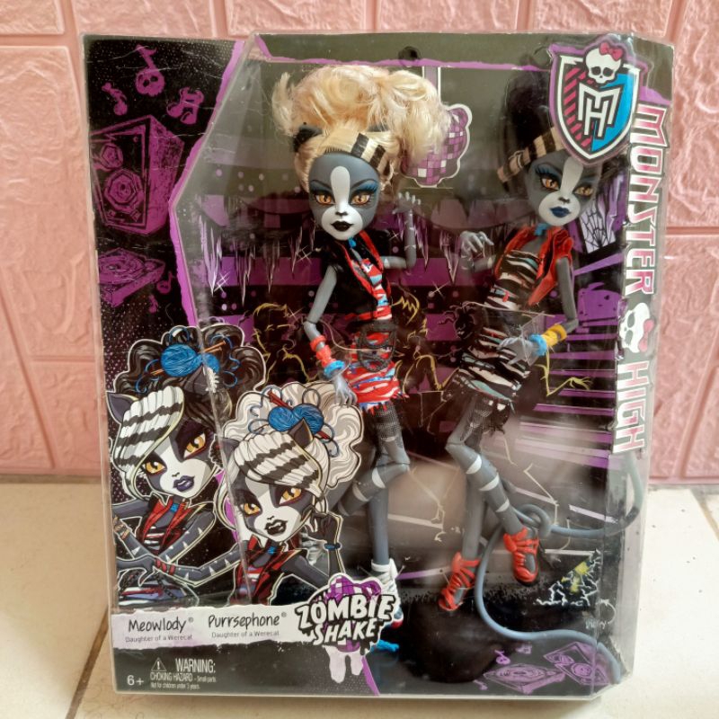 Jual Monster High Zombie Shake Meowlody and Purrsephone Doll (2-Pack ...