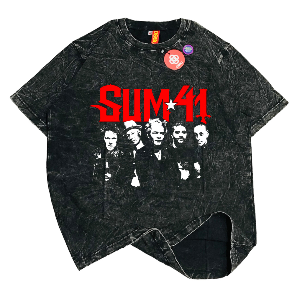 T-shirt Officiel Sum 41 'Out For Blood' - Noir, Coton, Neuf Avec étiquettes
