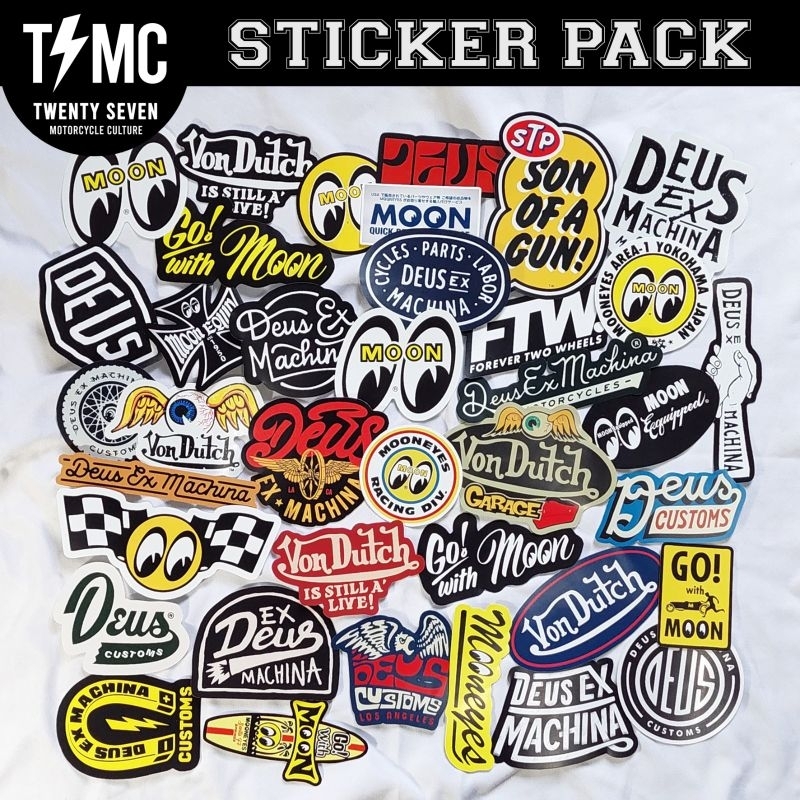 Jual Stiker / sticker pack motoran mooneyes deus vonducth isi 10pcs ...