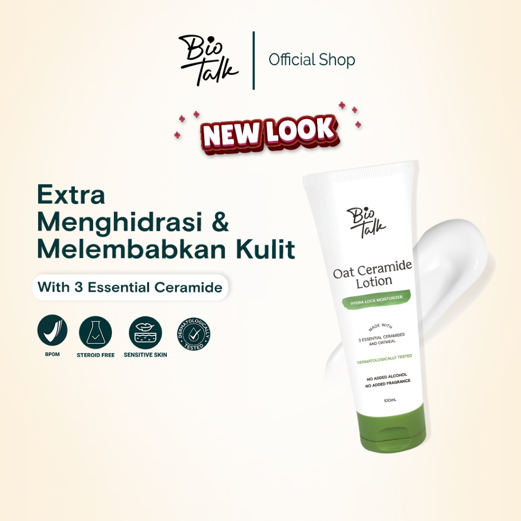 Jual Biotalk Oat Ceramide Lotion Hydralock Moisturizer for Eczema No Fragrance Steroid Added