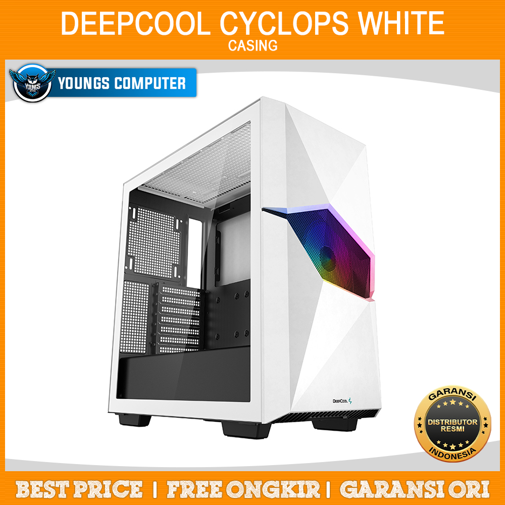 Jual CASING DEEPCOOL CYCLOPS WHITE | A Mid-Tower Case from Mythology ...