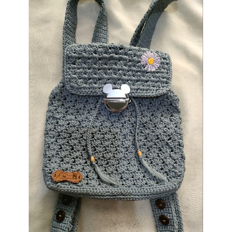 Jual mini backpack rajut/tas ransel rajut | Shopee Indonesia