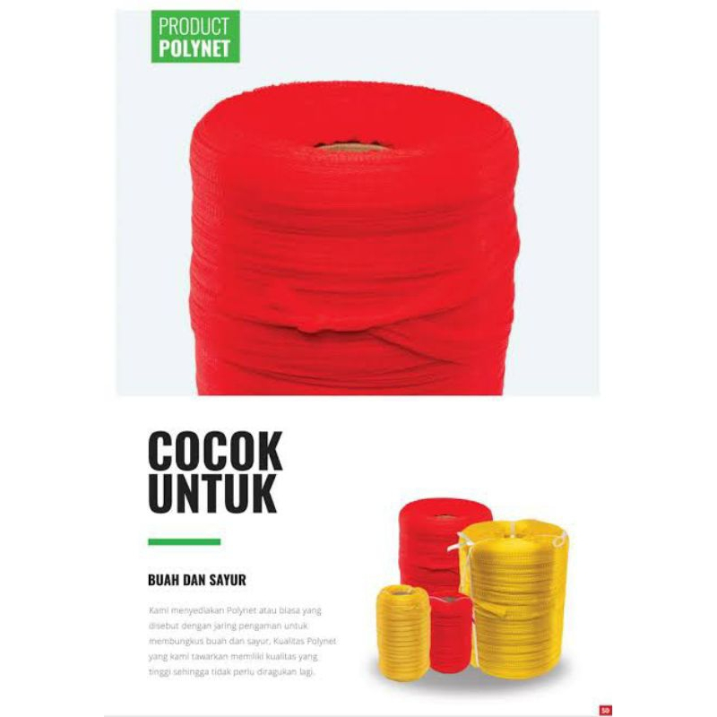 Jual Eceran jaring buah polynet premium , Rajut, Waring buah 10meter ...