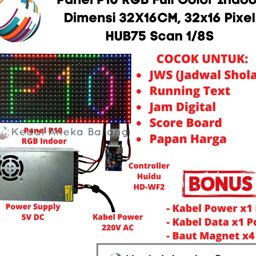 Jual V Panel Module Modul Led P Running Text Smd Rgb Indoor Semi